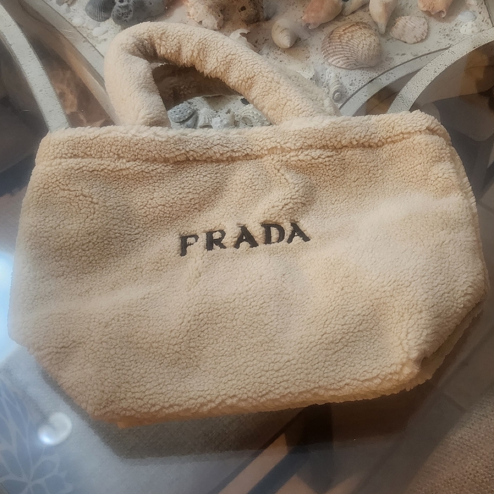 Prada Beige Shearling Tote - Picture 15 of 16